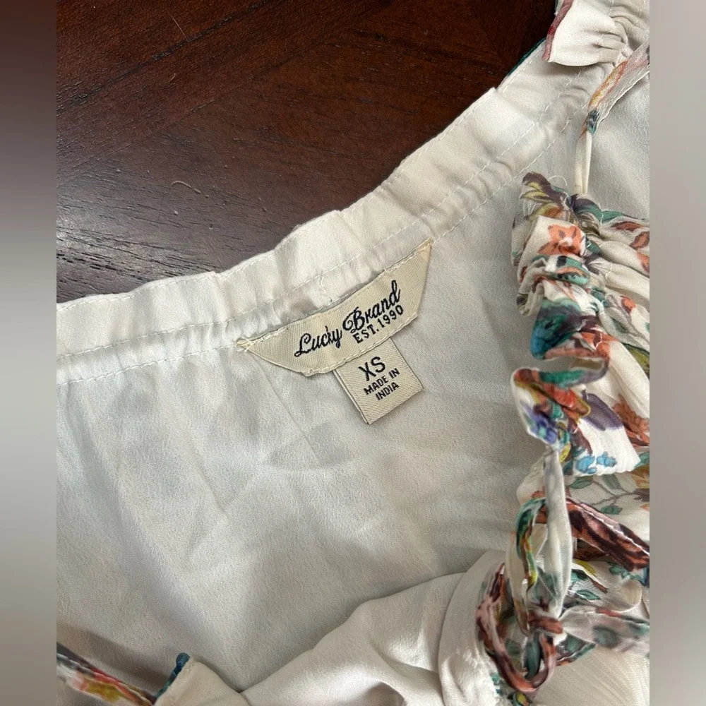 Lucky Brand Floral Maxi Dress - Cream and Blue 100% viscosa - Picture 5 of 10